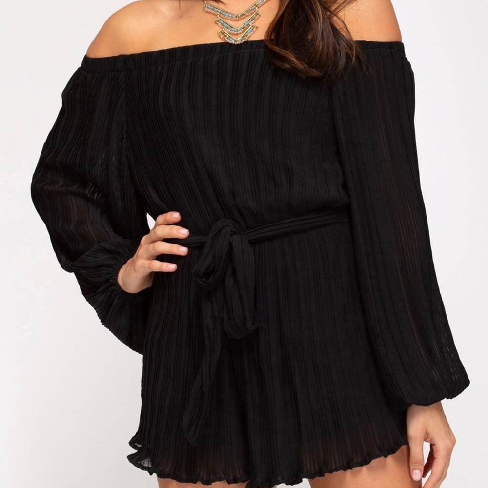 Black Sheer Romper